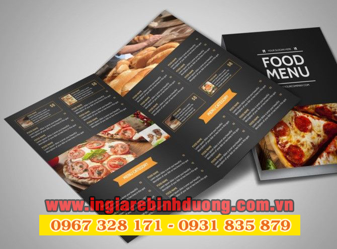Dịch vụ in ấn menu Bình Dương với nhiều mẫu mã đa dạng, bắt mắt
