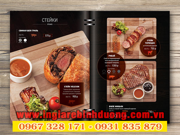 Chuyên dịch vụ in menu Bình Dương với giá tốt nhất - ingiarebinhduong.com.vn
