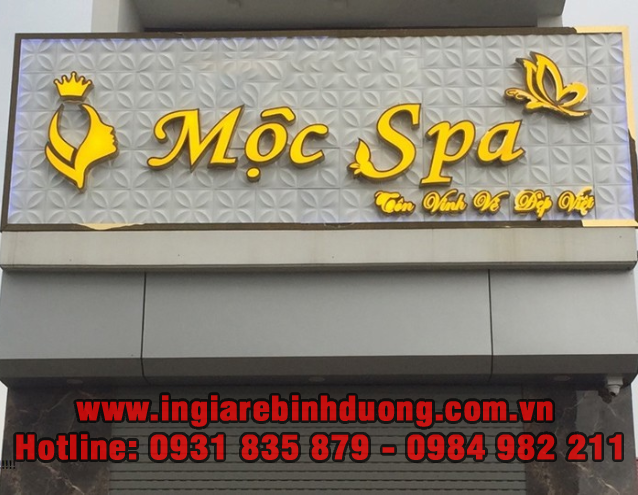 Thi công bảng hiệu Spa đẹp, giá rẻ tại Bình Dương
