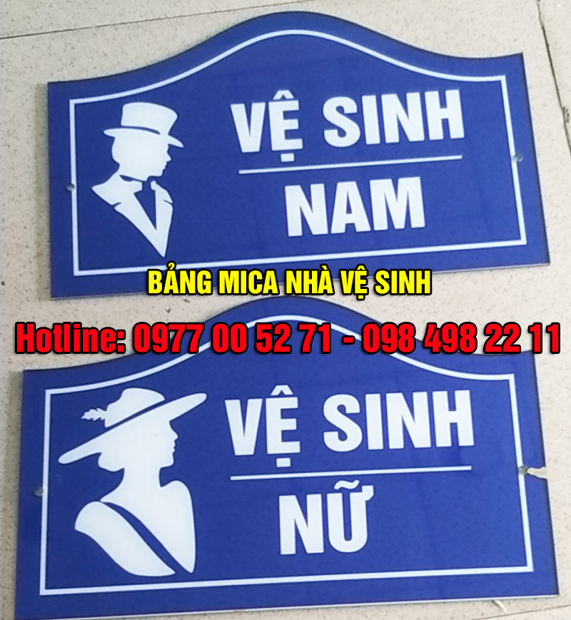 Bảng mica nhà vệ sinh - Bảng Toilet - Bảng WC giá rẻ tại Bình Dương