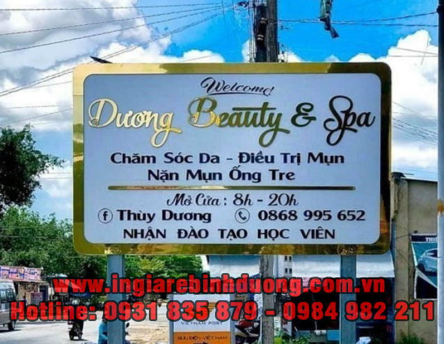 Bảng hiệu Alu chữ nổi Spa giá rẻ
