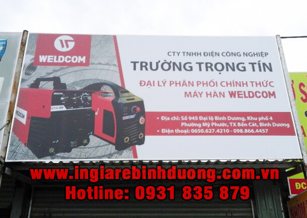 Nhận in bạt và thi công lắp đặt bảng quảng cáo bạt hiflex giá rẻ tại Bình Dương